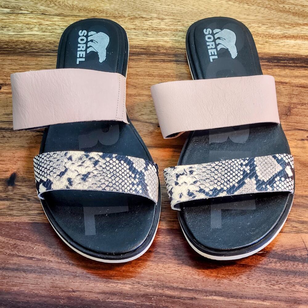 SOREL Ella II Slide Sandals Womens Size 11 Mauve Vapor